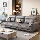  Sofa góc da công nghiệp GT273 Tazrou 2m4 x 1m6 da trắng kem 