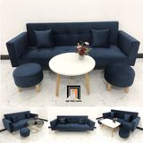  Bộ ghế sofa giường GBL2 2m thông minh xanh đậm vải nhung 