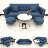  Bộ ghế sofa văng dài GBL2 dài 2m bật nằm màu xanh dương 
