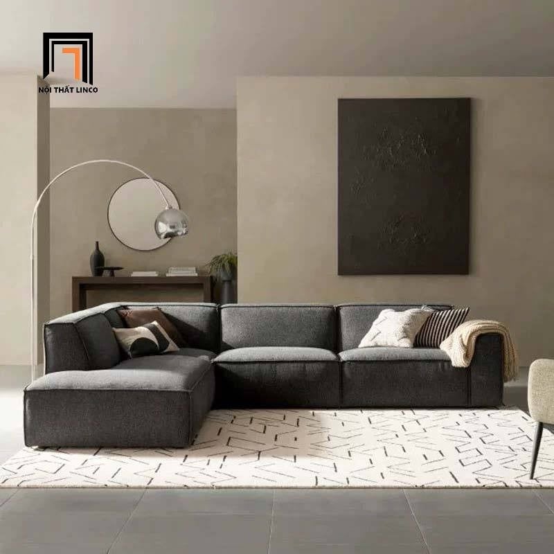  Bộ ghế sofa góc L vải nỉ GT271 Cary 2m5 x 2m phòng khách đẹp 