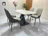  Set bàn ăn 4 chỗ ngồi 19-BAD4-Blacan mặt đá ceramic đẹp 