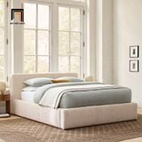  Giường ngủ vải nỉ mềm giá rẻ GN124 Quinten căn hộ chung cư 