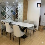  Bộ bàn ăn 4 ghế đá ceramic 21-BAD4-Refugio cho chung cư 