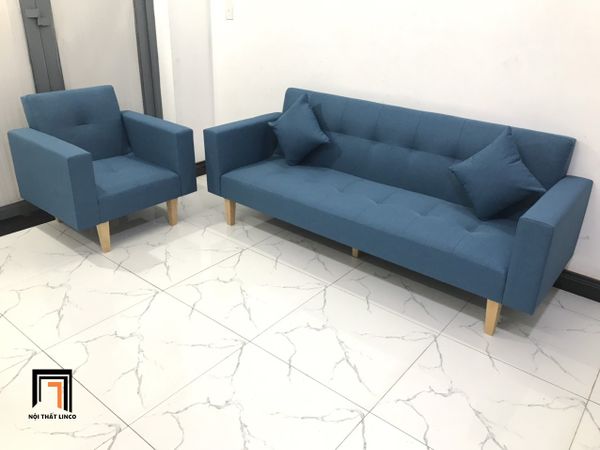 bộ ghế sofa xanh dương