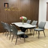  Set bàn ăn 6 người mặt đá 20-BAD6-Tamford mặt bàn kéo dài 