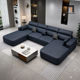  Bộ sofa U UT96 Orden 3m bọc da thiết kế kê đầu tiện nghi 