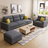  Bộ sofa KT185 Cobin màu xám lông chuột đẹp cho phòng khách 