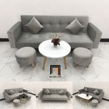  Bộ ghế sofa giá rẻ thông minh GBL2 2m xám tro vải nhung 