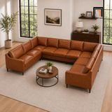  Sofa U cao cấp UT91 Abbot dài 3m4 bọc da sang trọng 