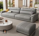 Ghế sofa băng da xám BHQ50 Esmond 2m4 kiểu dáng hiện đại 