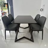  Bộ bàn ghế ăn gia đình 31-BAG4-Quihi 4 ghế ngồi bọc da giả 
