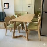  Bộ bàn ghế ăn gỗ tự nhiên 34-BAG4-Medina cho chung cư 