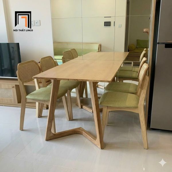bộ bàn ăn 1m2 4 ghế gỗ