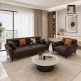  Sofa KT162 Harris màu nâu đậm mang vẻ đẹp ấm cúng 