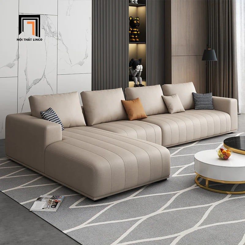  Bộ ghế sofa cao cấp KT10 Flin bọc da chống trầy chống mực 