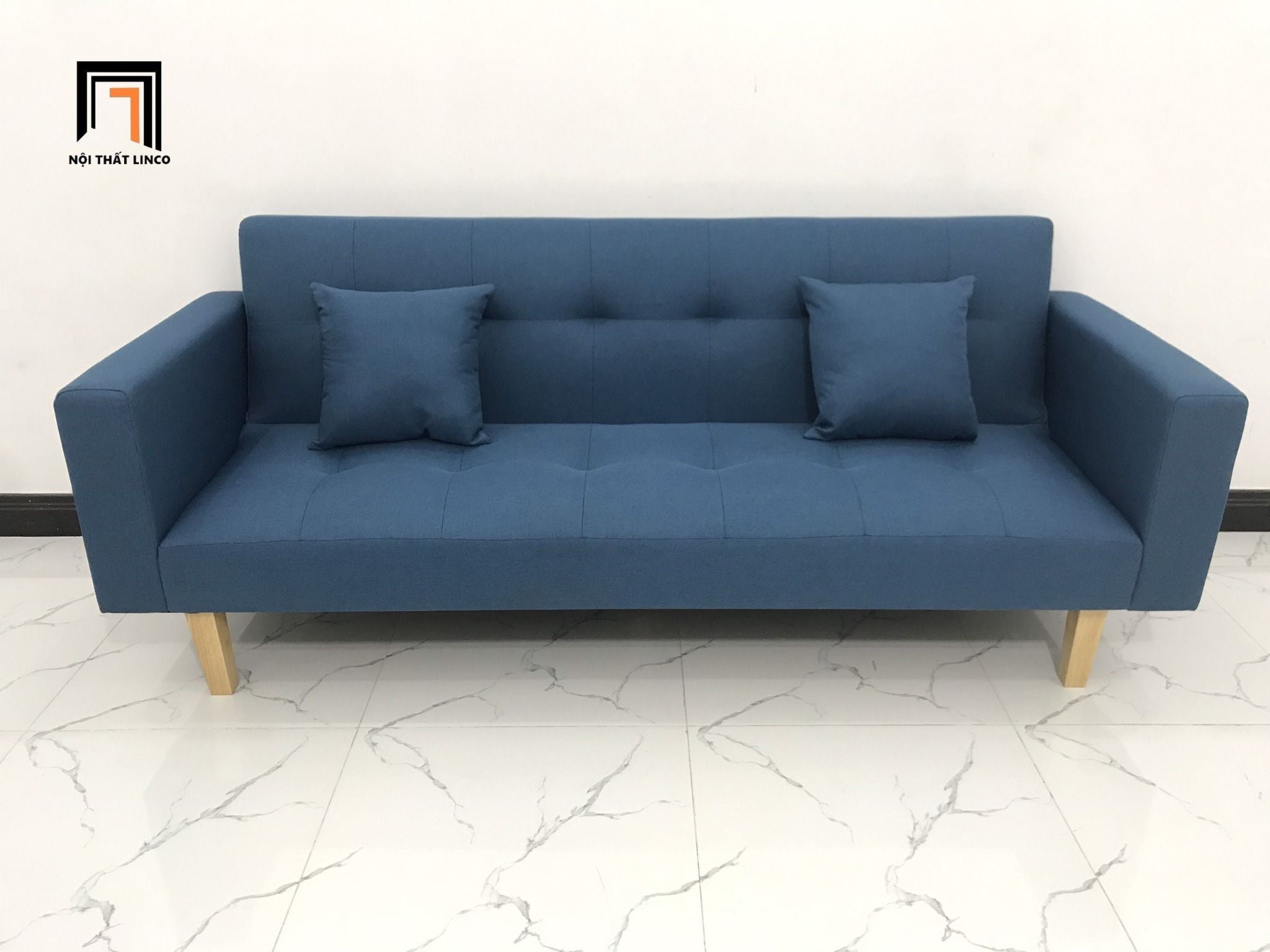  Bộ ghế sofa văng dài GBL2 dài 2m bật nằm màu xanh dương 