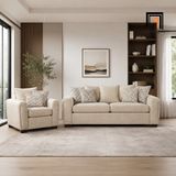  Bộ ghế sofa gia đình sang trọng KT158 Ebern đính nút đồng nổi 