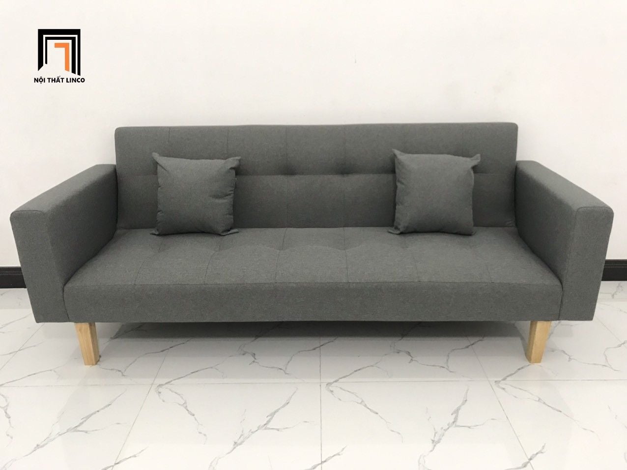  Bộ ghế sofa bật giường giá rẻ GBL2 xám đen dài 2m nhỏ gọn 