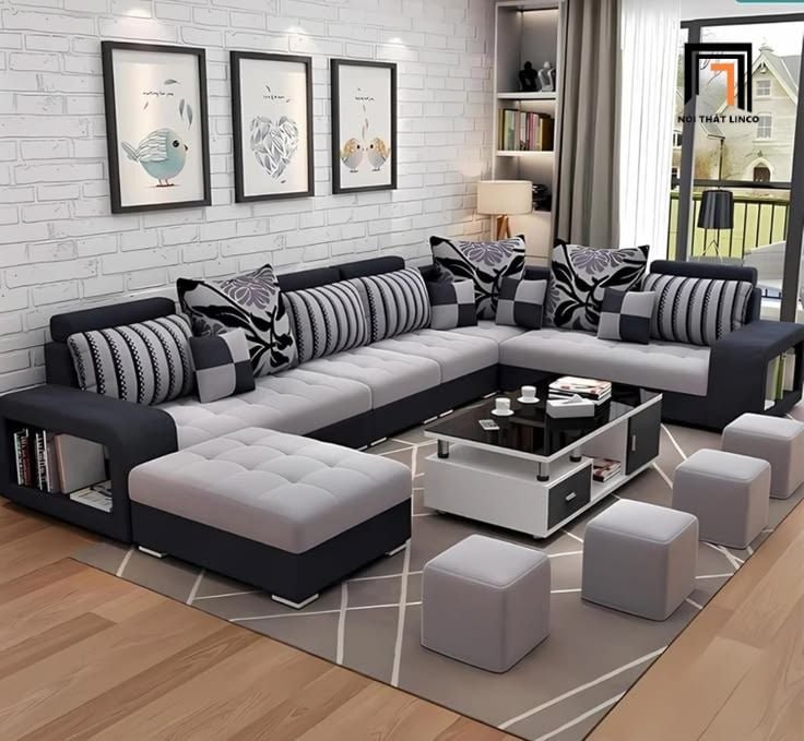  Sofa chữ U cao cấp UT54 Eduard 3m5 phối màu tinh tế 