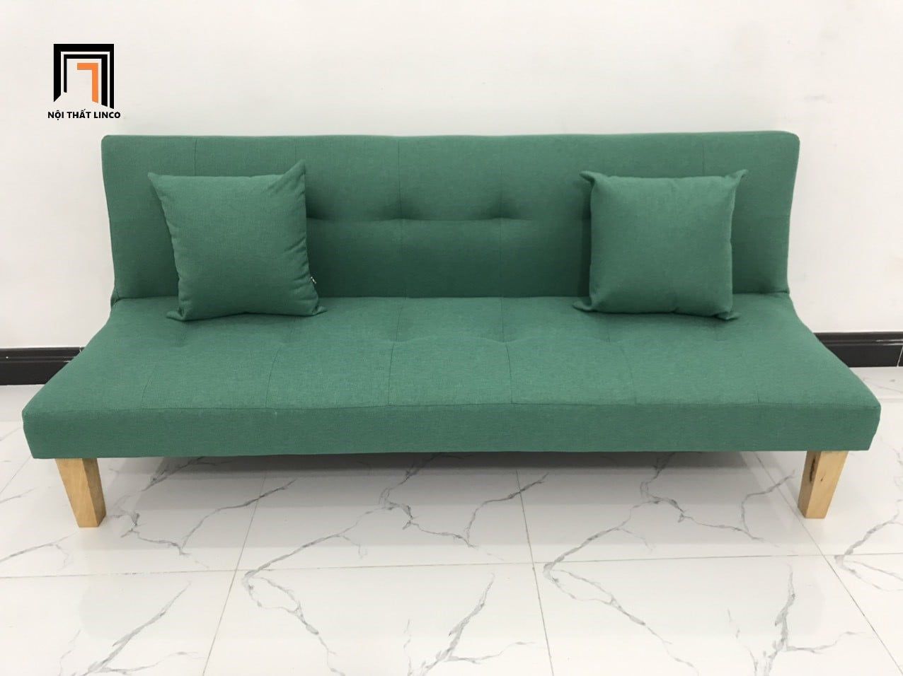  Bộ ghế sofa giường xanh ngọc GBL1 dài 1m72 cho phòng nhỏ 