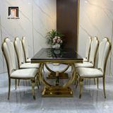  Set bàn ăn phòng bếp cao cấp 27-BAD6-Zolile mặt đá đen 