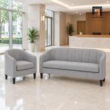  Bộ ghế sofa kiểu cong xám trắng KT194 Alina cho sảnh chờ 