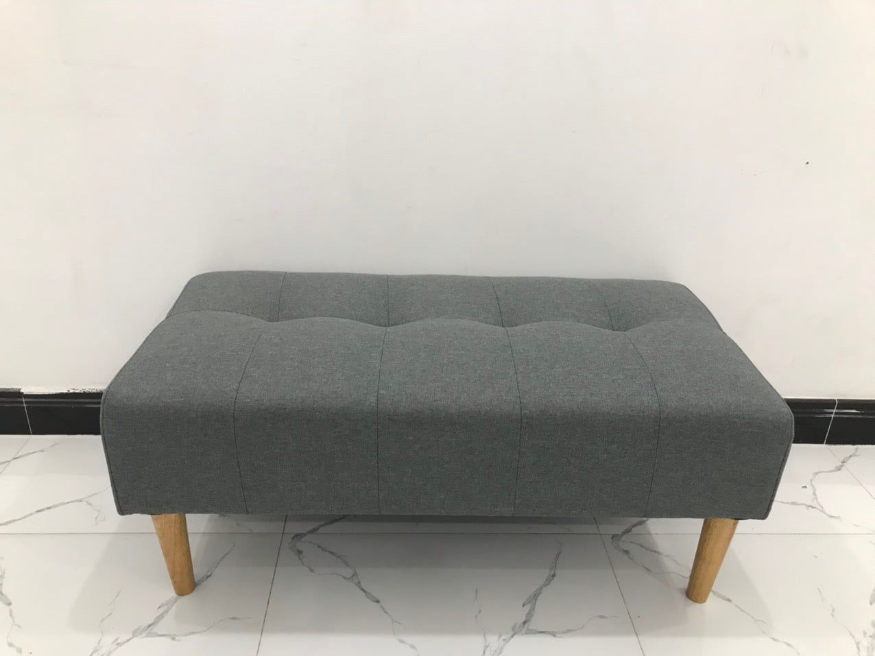  Ghế sofa đôn chữ nhật giá rẻ 1m x 50 màu xám lông chuột 
