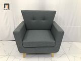  Ghế sofa đơn màu xám lông chuột DL5 Piloc cho văn phòng 