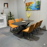  Bộ bàn ăn 6 ghế da Pu cao cấp 45-BAD6-Coven cho nhà bếp đẹp 