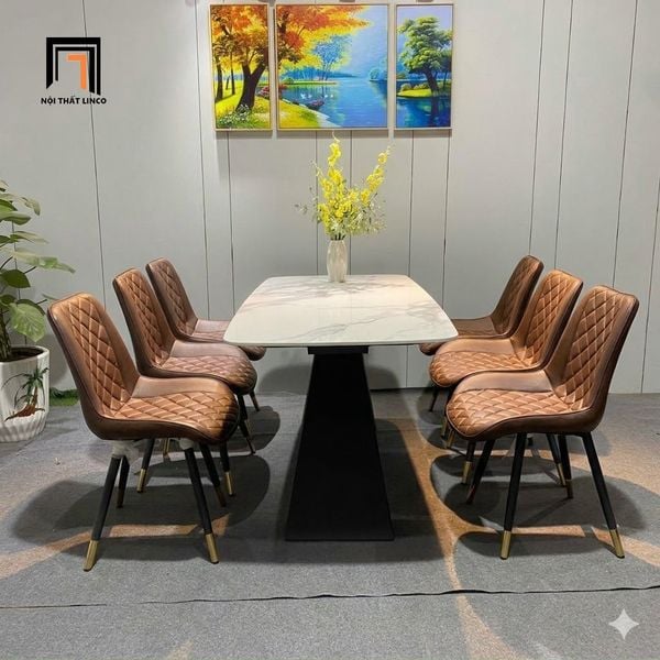 bộ bàn ăn 6 ghế sang trọng