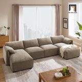  Set ghế sofa U phòng khách thư giãn UT28 Dermott 3m2 giá rẻ 