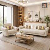  Bộ ghế sofa KT191 Beiro tông be thanh lịch cho căn hộ 