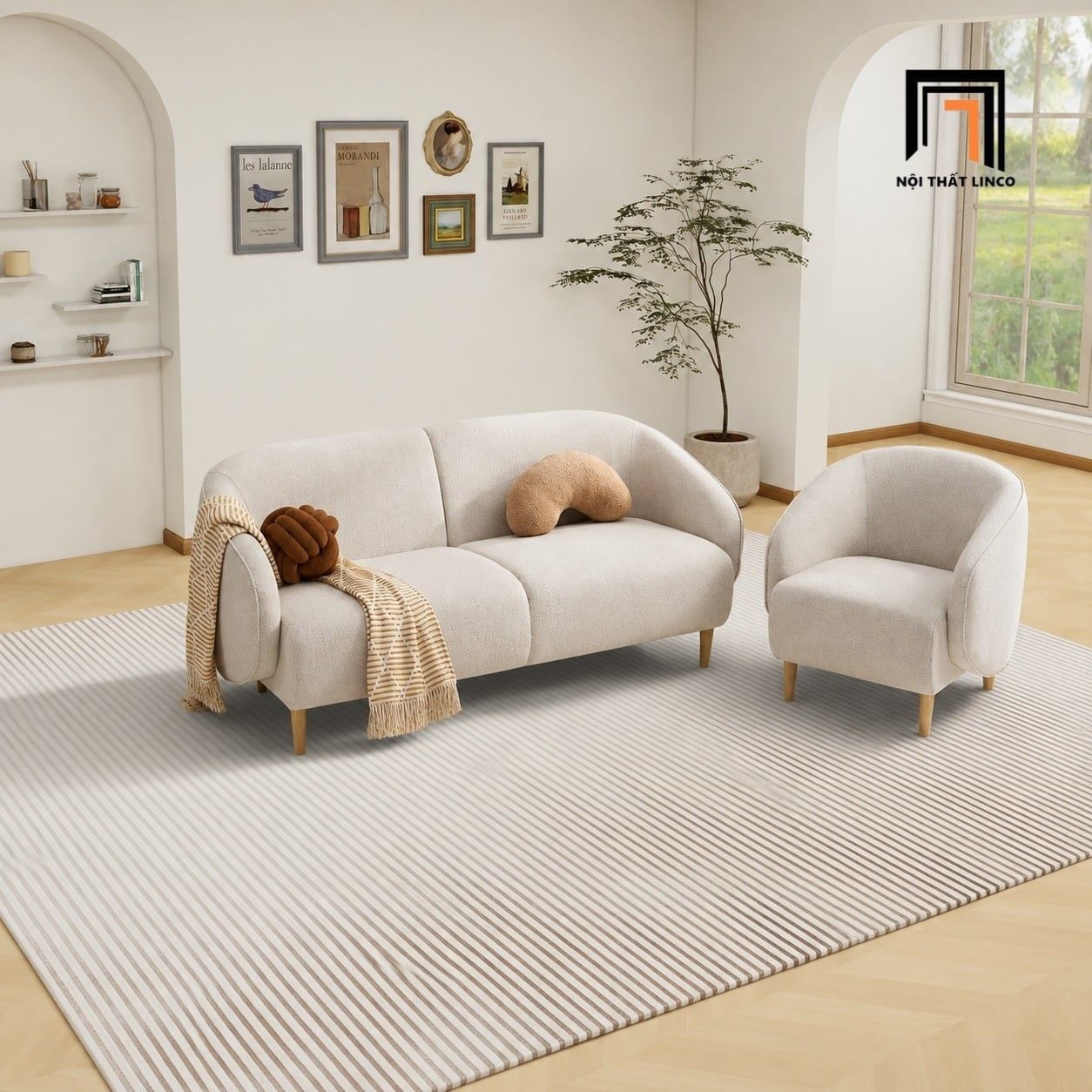  Bộ sofa cong KT170 Belmon tạo điểm nhấn cho sảnh tiếp khách 