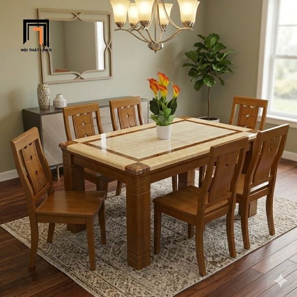 bộ bàn ghế ăn nhà bếp cao cấp