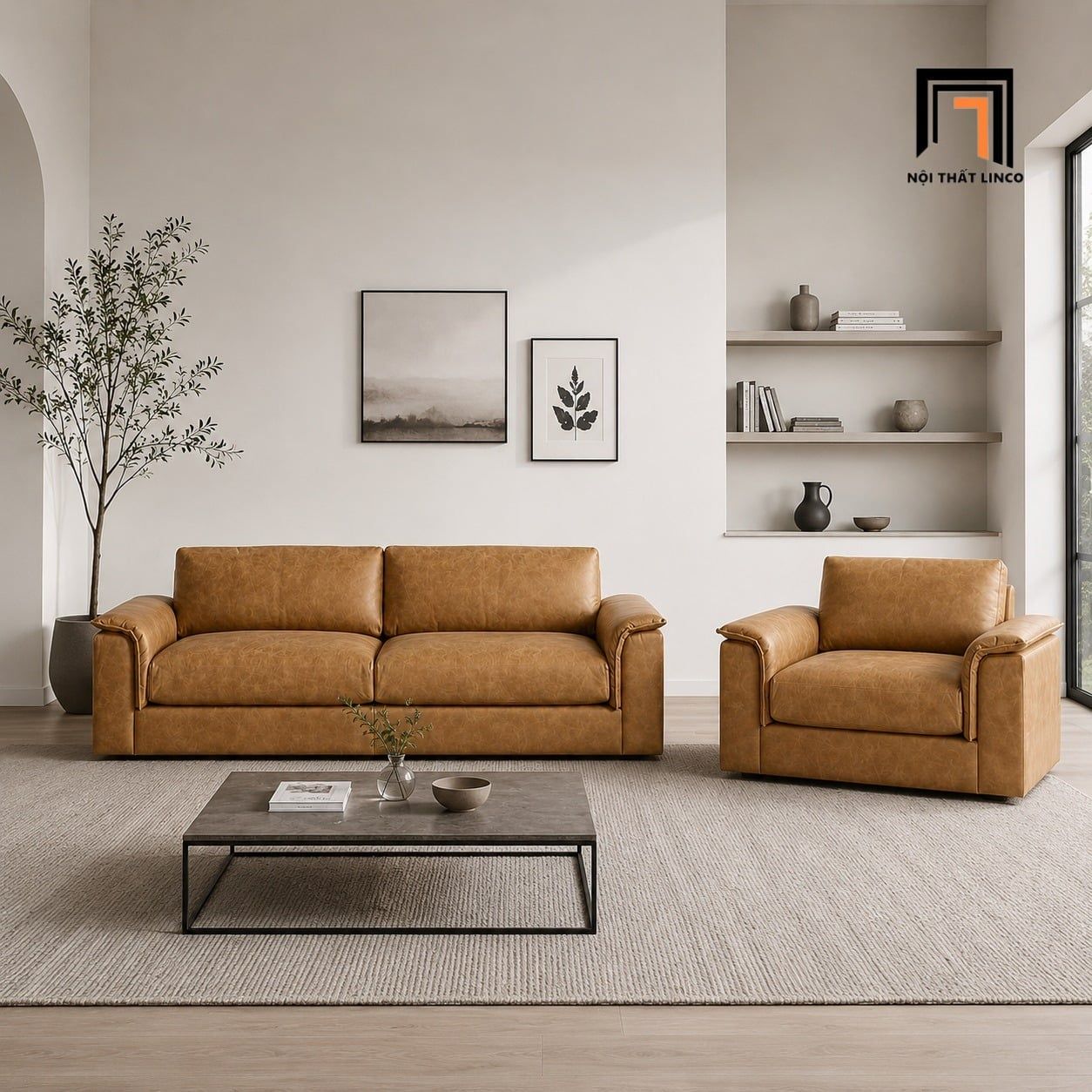  Sofa da cao cấp KT175 Wythe mang phong cách đẳng cấp 