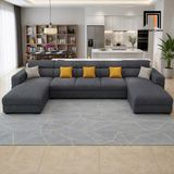  Bộ sofa U xám đậm UT94 Eymet 3m4 thiết kế hiện đại 