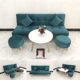  Bộ ghế sofa giường phòng khách GBL1 xanh lá cây vải nhung 1m7 