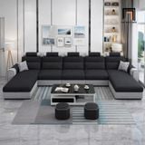  Ghế sofa chữ U UT64 Jiangsu 3m4 bọc vải cho phòng khách 