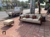  Bộ ghế sofa hiện đại phối màu da BT210 Nieto dài 2m cho chung cư 
