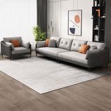 Set ghế sofa da giả hiện đại KT113 Nordice phòng khách đẹp 
