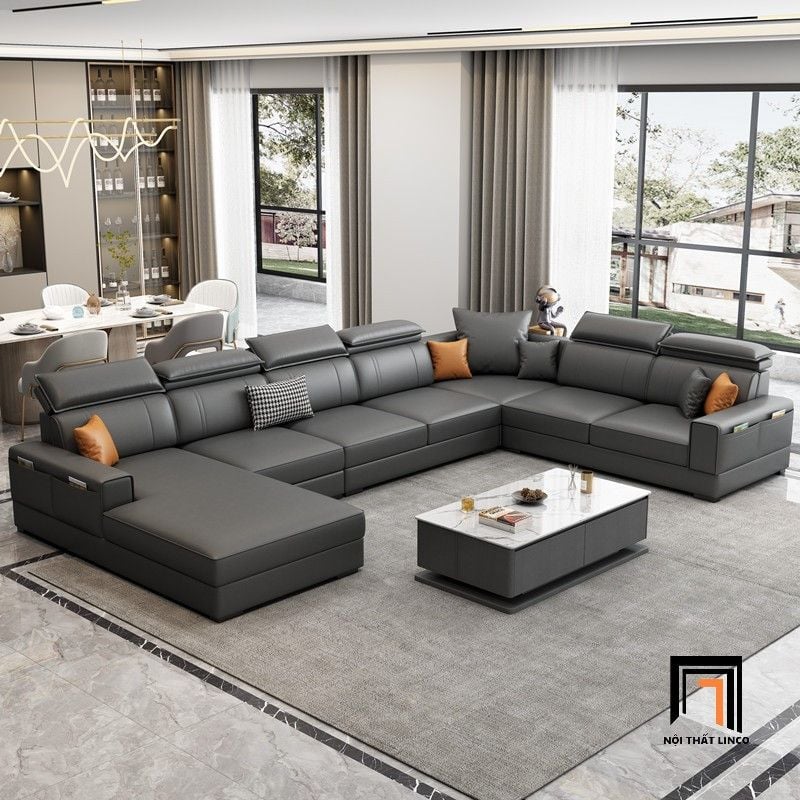  Bộ sofa U cao cấp UT39 Boli dài 3m65 thiết kế sang trọng 