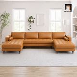  Bộ ghế sofa U UT72 Matilda 3m2 bọc da công nghiệp đẹp 