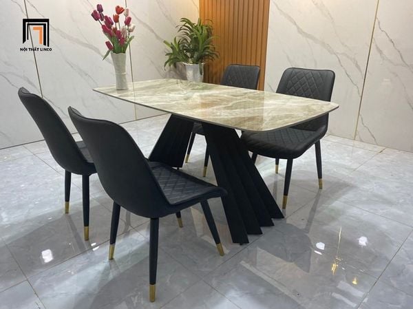 bộ bàn ăn đá ceramic cao cấp