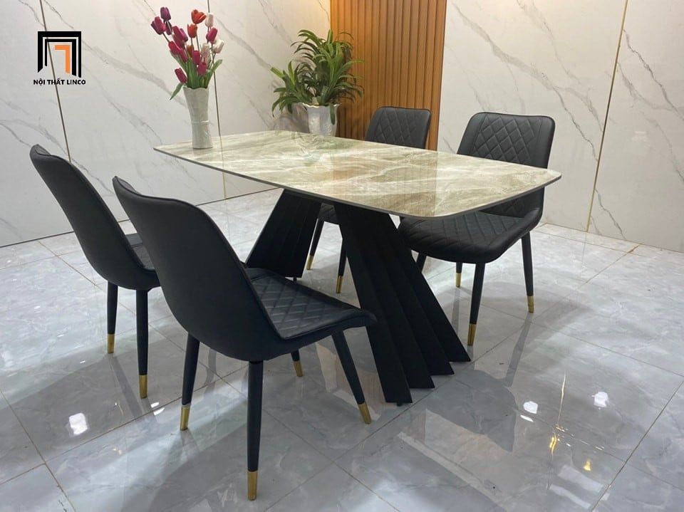  Bộ bàn ghế ăn gia đình cao cấp 20-BAD4-Pinos 4 ghế nệm 