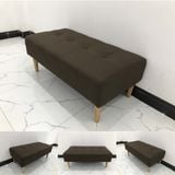  Ghế đôn sofa giá rẻ 1m x 50 màu nâu đậm vải bố 