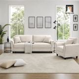  Sofa phòng khách nhỏ KT178 Iceola tông xám trắng hiện đại 