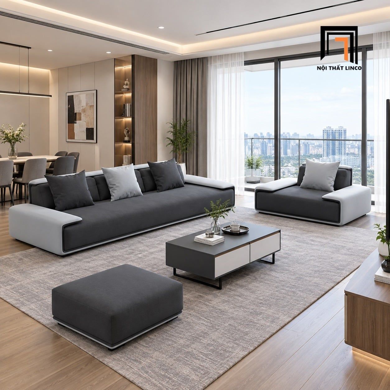  Bộ sofa KT43 Ruel hiện đại phù hợp nhiều không gian sống 