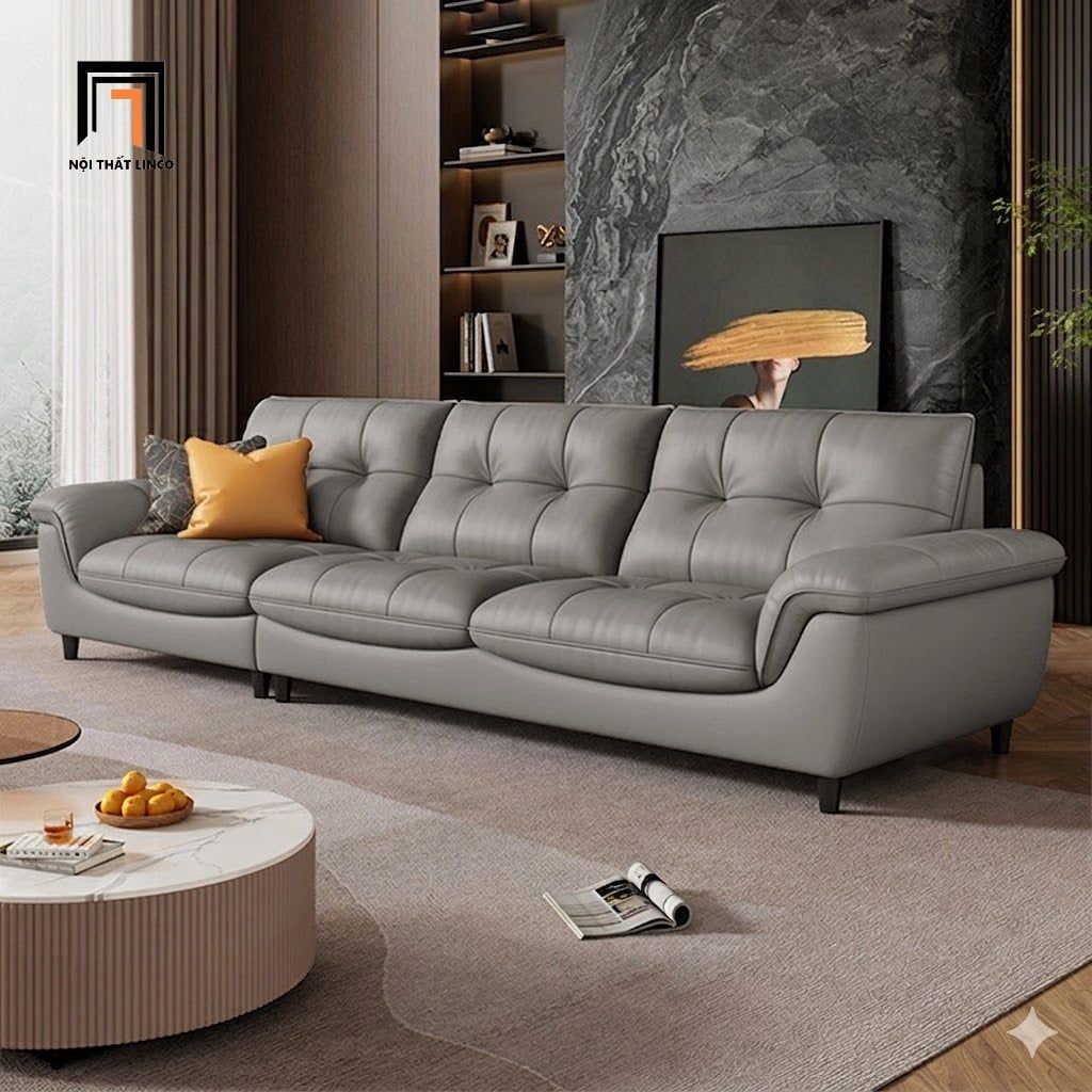  Ghế sofa băng phòng khách cao cấp BHQ75 Yolande 2m5 bọc da 