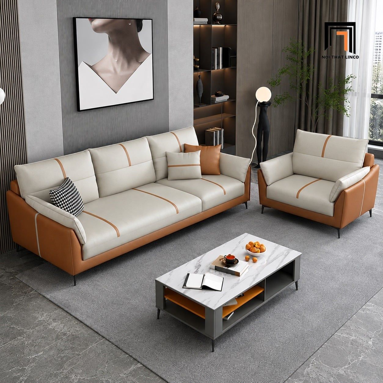 Sofa phòng khách văn phòng KT183 Shawee kiểu dáng hiện đại 