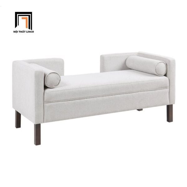 sofa văng dài 1m4 trắng xám nỉ